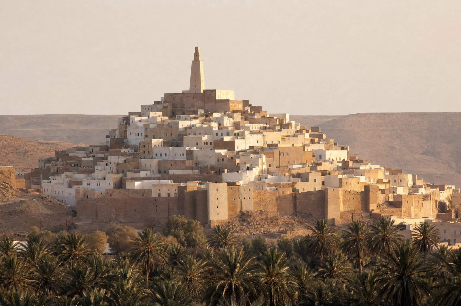 Ksar de la vallée du M'zab, lumière de fin de journée